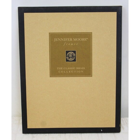 1996 Jennifer Moore Classic Brass Collection Large Photo Frame Gold Glass Black - Picture 10 of 12
